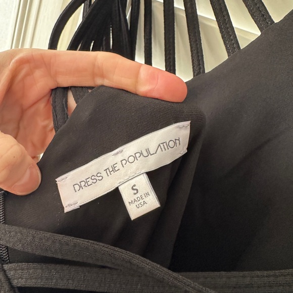 Dress the Population Black Strappy Open Back Dress - Picture 4 of 4